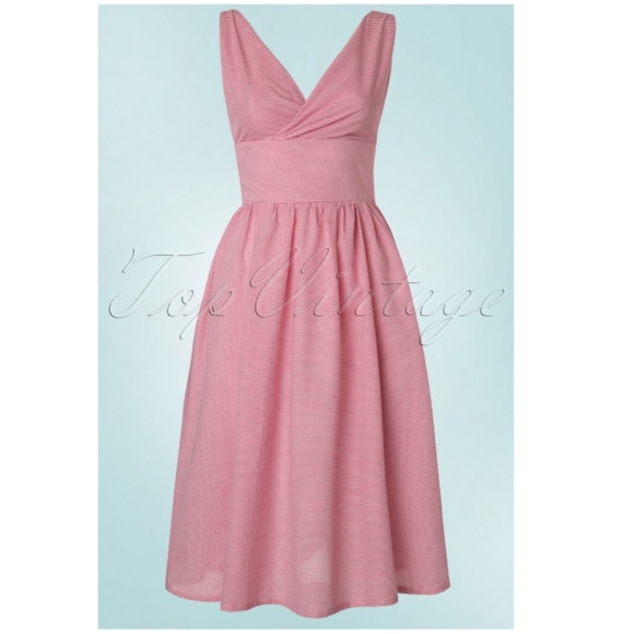 NWT DANCING DAYS Red/White Stripes 50z Dress - Picture 3 of 6